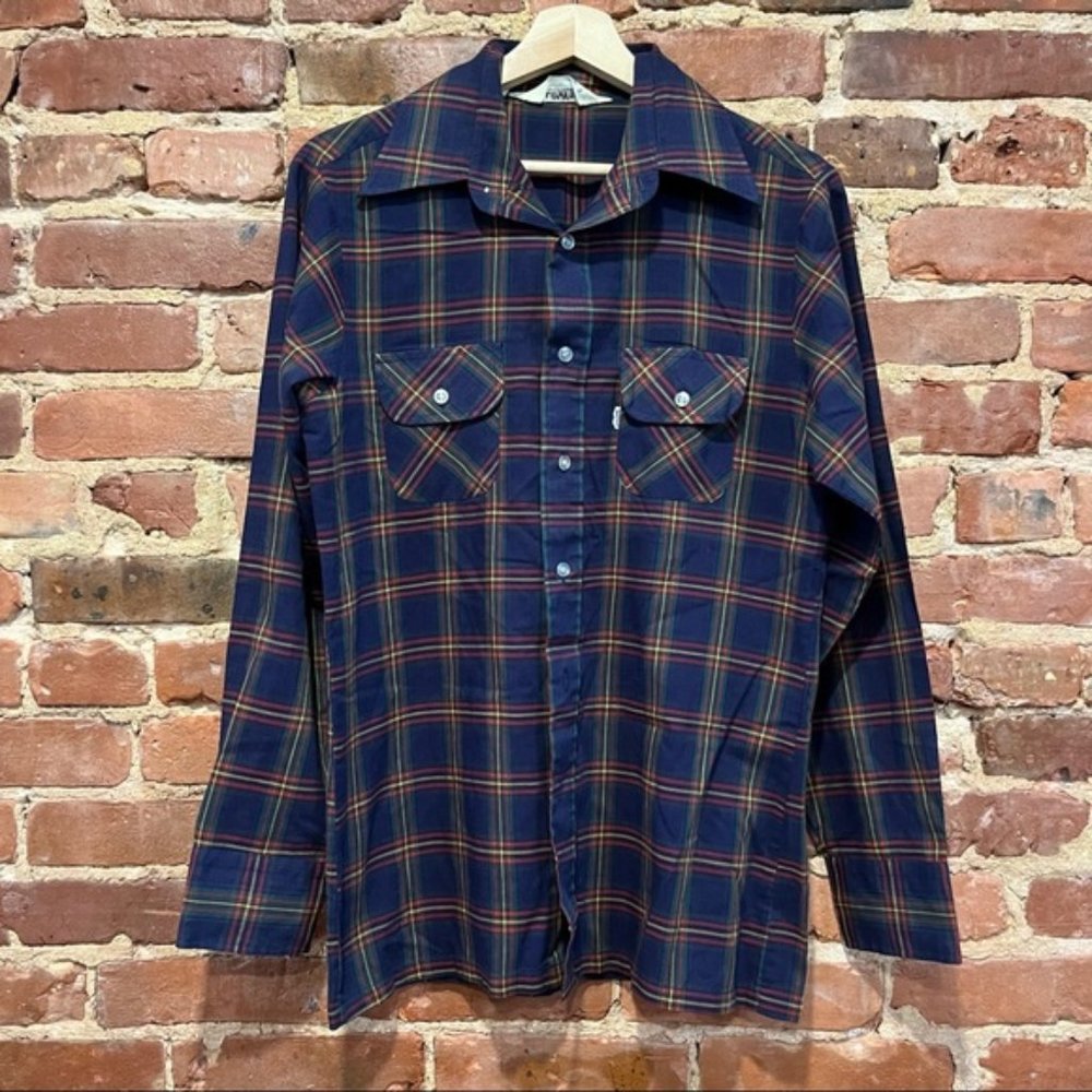 Levi's Sportswear 70s 1978 Workshirt Woven Plaid Men's Medium Button Up